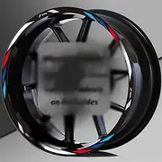 for Dragster 800 RR Dragster 800 SCS F3 17“ Reflective Motorcycle Accessory Wheel Sticker Rim Decal (Color : WLP124BWLP15A5)