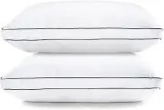 Standard Pillows Set of 2 (20"X26") - Soft Gusseted Pillow for Back, Stomach or