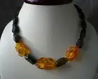 18,1 IN Genuine Great Knotted Faceted Mixed Baltic Amber Necklace