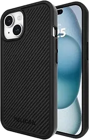 [Pelican] Protector - iPhone 15 Plus Case 6.7" [Compatible with MagSafe] Magnetic Phone Case w/Anti-Scratch Technology [16ft MIL-Grade Drop Protection] Heavy Duty Cover for iPhone 15 Plus - Carbon