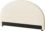 Oikiture Bed Head King Size Headboard BedHead Fabric Beige