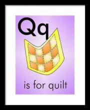 Q is for Quilt - Art Print Home Decor Wall Art - Flashcard (frame not included)
