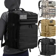 45L Tactical Assault Backpack Large Army Men 3 Day Bug Out Bag Hiking Rucksack