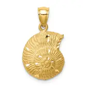 14k Yellow Gold Shell Pendant