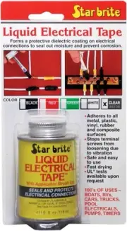 Star Tron Clear Liquid Electrical Tape Sealant w/ Applicator Brush Cap 4oz 84108