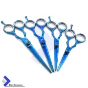 Professional Barber Salon Hair Cutting Scissors Blue Color Hair Dressing Shears