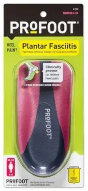 ProFoot Plantar Fasciitis Orthotic Insoles, Women 6-10 080376021021VL