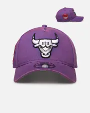 [New Era] New Era Chicago Bulls 'Washed Purple' 9forty A-frame Snapback Washed Purple - Size ONE ONE Washed Purple