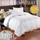 50% Goose Down & Feather Duvet Quilt Doona 5 sizes Bed-SB/DB/QB/KB/Super King