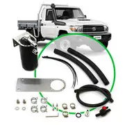 SAAS Oil Catch Can Kit - Suits Landcruiser 79 Series 4.5L 2009, Black, ST1205-1014