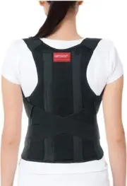 NEW Ortonyx Black Comfort Posture Corrector Brace Back Support Weight Lift Brace