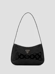 GUESS Women's Black Logo Arnela Shoulder Bag