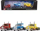 Mack R Sleeper Trio Set of 3 Truck Tractors 1/64 Diecast Models DCP/First Gear