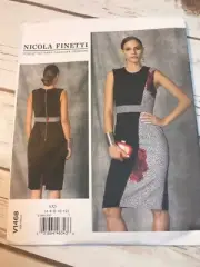 Vogue 1468 Nicola Finetti Designer Dress Pattern 4-12 Lined Sleeveless Summer