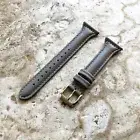 Gray Color Slim Elegant Soft Leather Band Strap for Fitbit Versa Smart Watch