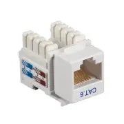 Black Box Cat6 Value Line Keystone Jack, White - 1 X Rj-45 Female - Gold-plated