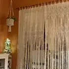 Set of 2: 35" x 83" Zoe Macrame Curtains Window Panels Natural Beige Boho NEW