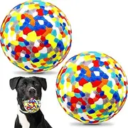 loncoldy Indestructible Dog Balls - 2 Pack Dog Toys for Aggressive Chewers, Large & Medium Breed, Interactive Fetch Ball Toy for Dogs