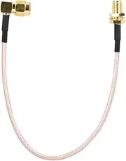 SMA Female to Male Adapter, 20cm Coaxial RF Cable With Right Angle SMA Male RF Jumper
