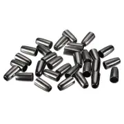 30pcs Bell Metal Cord Rope Locks Fastener Cord Ends Stopper, Black