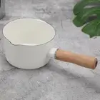Enamel Milk Pan Saucepan Pan Enamel Butter Warmer Pot for Butter Coffee Milk