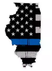 Illinois State (U14) Cop Thin Blue Line Vinyl Yeti Tumbler Decal Sticker