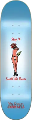 SK8Mafia Wes Kremer 8" Tatter Series Pro Model Yellow Top Stain Skateboard Deck