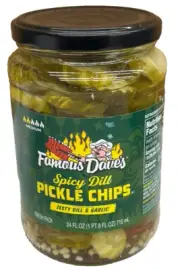 Famous Dave's Spicy Dill Medium Pickle Chips 24 oz Daves