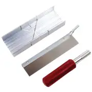 Excel Blades Metal Mitre Box Set With Handle and Razor Pull Saw Blade - Small...