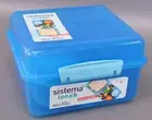 Sistema Lunch Cube Max with Yoghurt Pot, 2 L Assorted Colours (B00YAAMSSI) Blue