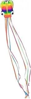 Rainbow Octopus Kite - Frameless Kite for Beginners, Large 5M Soft Parafoil,Huge Soft Octopus with Long Tails, Portable Parent-Child Interactive Toys for Kids, Boys, Girls