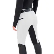 Stylish Slim Horse Riding Pants for Women High Elasticity Washable Leggings for Fitness Running White M