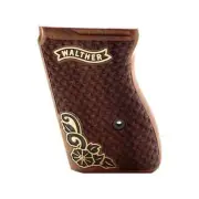 Walther PPK Turkish Walnut Wood Grips Set Diamond Checkered High Quality logos