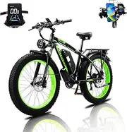 KETELES K800 1600W Electric Bike 26'' Fat Tire Anti-Puncture Electric Bikes Adult Unisex E-Bike Pedal Assist 15AH Removable Li-ion Battery Suitable for All Terrains 48V15AH