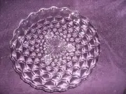 NEW CRYSTAL FOOTED CAKE PLATE PLATTER 12" D x 3-4" H NEW IN BOX
