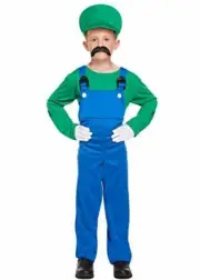 Workman Fancy Dress Costume, Green - Large 10-12