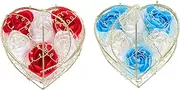 2 Sets of Heart-Shaped Soap Flower Case Exquisite Soap Flower Baskets