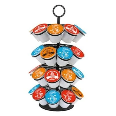 Coffee Pod Carousel Holder Organizer Compatible with 36 Cup Pods BLACK