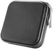 Car CD Organiser | 40-Disc Shockproof Storage Case - Hard Plastic DVD Wallet Holder Protector for Vehicles & Travel | Anti-Scratch Compact Design, Durable CD Organizer for Auto Home Use (Black)
