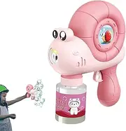 Portable Bubble Machine | Cartoon Snail Automatic Bubble Blower Maker with Light Music - Outdoor & Indoor Activity for Easter Basket Stuffers