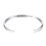 Sterling silver Motivation Bangle Bracelet
