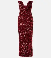 [Self-Portrait] Self-Portrait Sequined cocktail dress AU 14 red