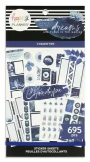 ***Brand New*** The Happy Planner Value Sticker Book Cyanotype 695 Pieces