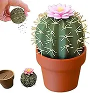 Cactus Salt and Pepper Shaker, 3D Printed Cactus Shape Salt and Pepper Grinder Set, Mini Cute Kitchen Spice Mill Shakers Kitchen Outdoor