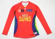 Gold Coast SUNS Women Player Issue Guernsey #5 With GPS Pouch Size 10