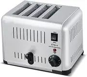 GRTG Commercial Use 6 Slices of Baked Bread Machines,Stainless Steel 4 Slice Toaster,5th Gear Adjust Temperature,Perfect Toast Making Machine (Color : Stainless Steel, Size : 4 Piece)