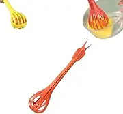 Multifunctional Egg Beater, 2 in 1 Food Clip, Egg Whisk, Handheld Blender, Stirring, Mixing, Gripping, Baking, Household Kitchen Tool(Red)