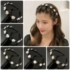 Elegant Braided Headband Exquisite Black Bangs Hairpin for Makeup Wash Face