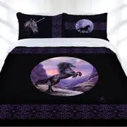 Anne Stokes Black Unicorn Quilt Cover Set Single