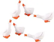 ABOOFAN Tiny Goose 6pcs Planter Miniature Moss Accessories Spring Statues Figure Shaped Figures Sculptures Craft Tiny Figurine Gardens Decorations DIY Cute Small Animal Mini Lawn
